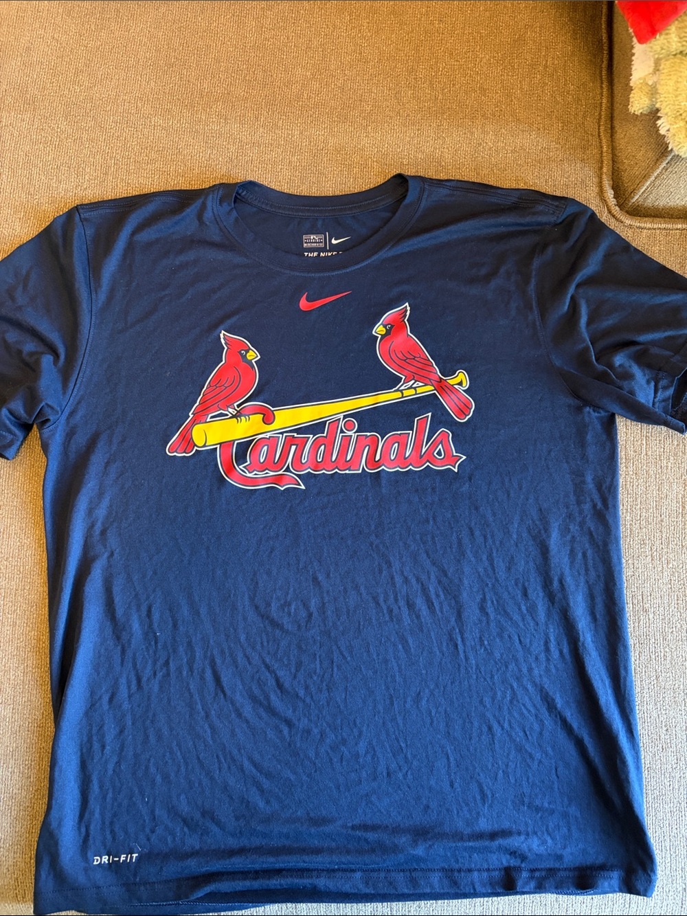 Nike Navy Cardinals Logo Short Sleeve Tee
